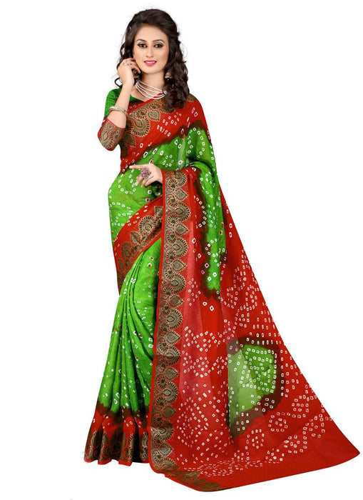 Green Color Art Silk Saree only in Bigswipe