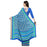 Crepe Fabric Blue Color Saree with Blouse only in Bigswipe