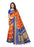 Orange, Blue, Beige Color  Poly Silk Saree only in Bigswipe