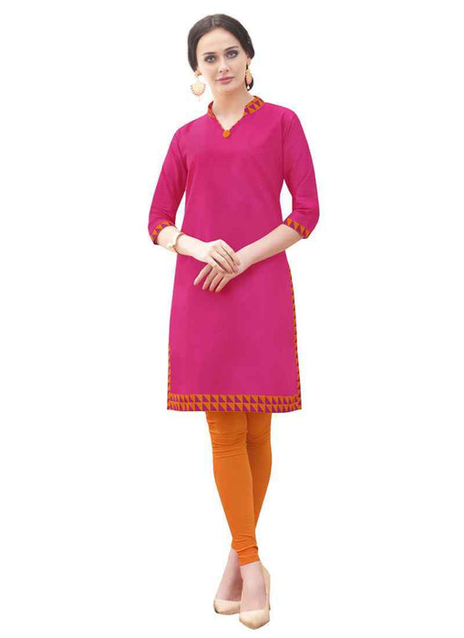 Pink Color N/A Cotton Kurti only in Bigswipe