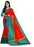 Orange, Turquoise Color  Poly Silk Saree only in Bigswipe