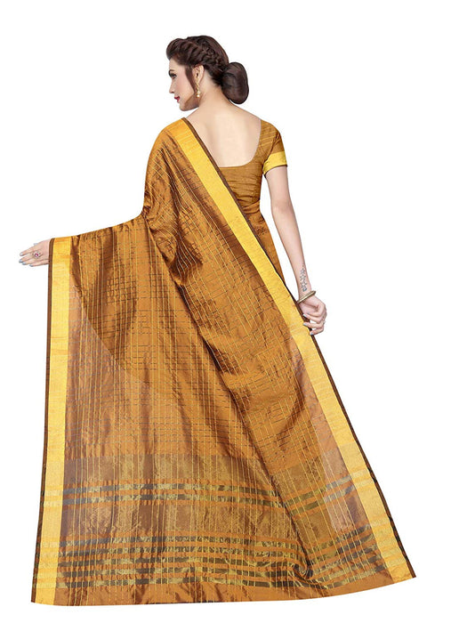 Yellow Color Poly Silk Saree