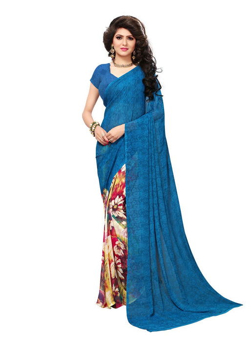 Multi Color  Georgette Saree only in Bigswipe