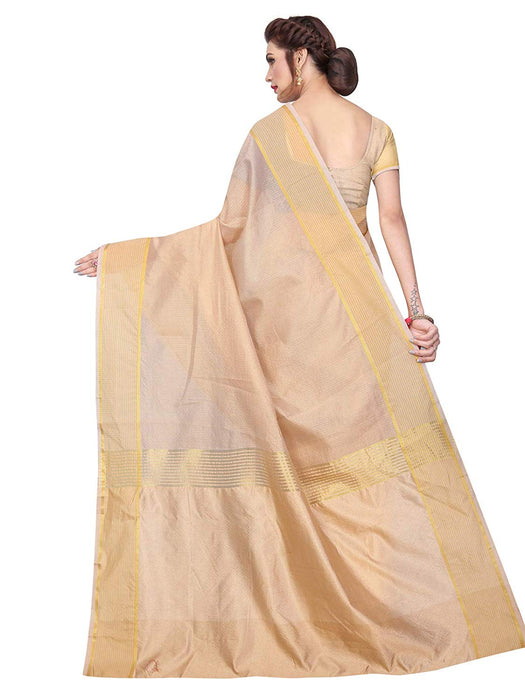 Beige Color Poly Silk Saree only in Bigswipe