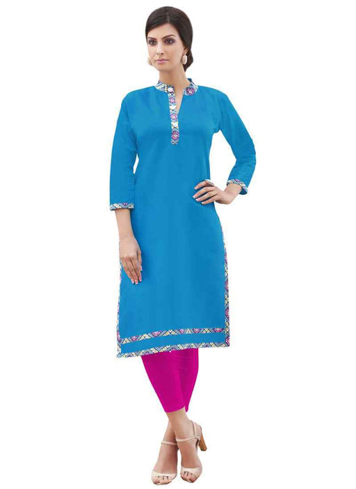 Blue Color N/A Cotton Kurti only in Bigswipe