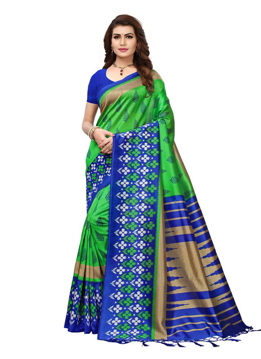 Green, Blue, Multi Color  Poly Silk Saree only in Bigswipe