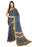 Navy Blue, Multi Color Crepe Saree only in Bigswipe