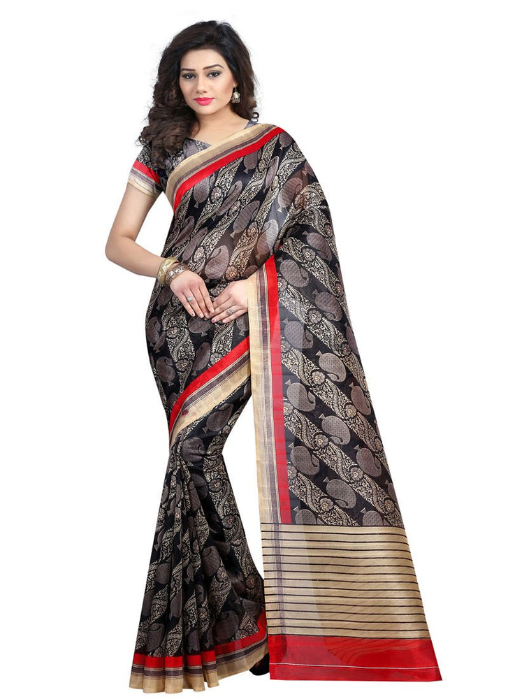 Black,Beige Color Art Silk Saree only in Bigswipe