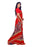 Red, Multi Color Georgette Saree