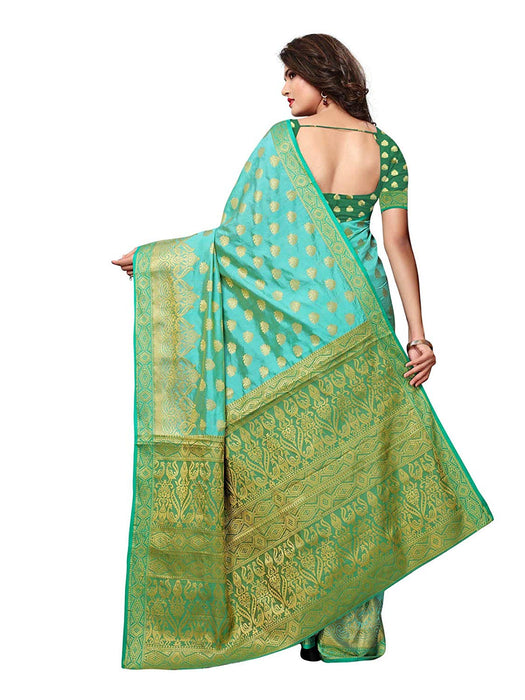 Blue Color Poly Silk Saree only in Bigswipe