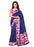 Navy Blue, Off White, Pink Color Poly Silk Saree only in Bigswipe