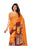 Orange, Multi Color Chiffon Printed Work Saree only in Bigswipe