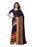 Navy Blue, Multi Color Georgette Printed Work Saree only in Bigswipe