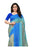 Blue, Multi Color Georgette Plain Work Saree only in Bigswipe