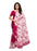 Off White, Maroon Color  Crepe Saree only in Bigswipe