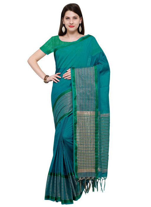 Green Color Poly Silk Saree only in Bigswipe