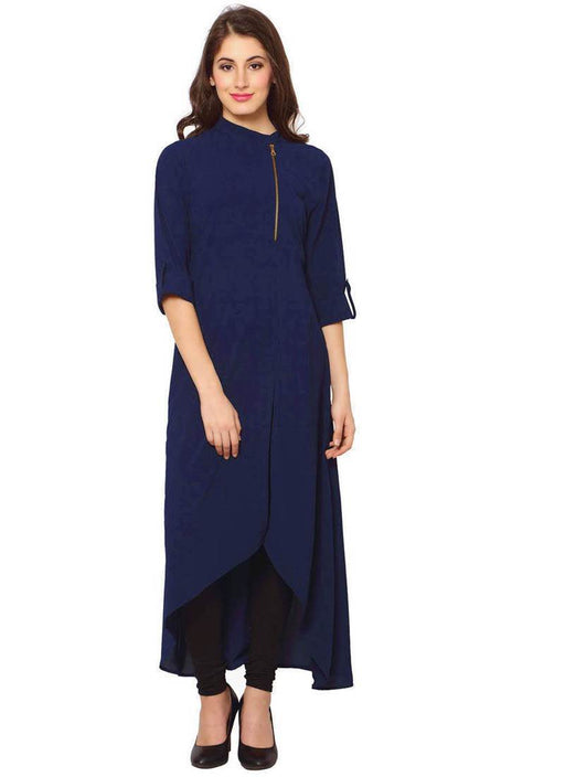 Navy Blue Color Chain Rayon Kurti only in Bigswipe