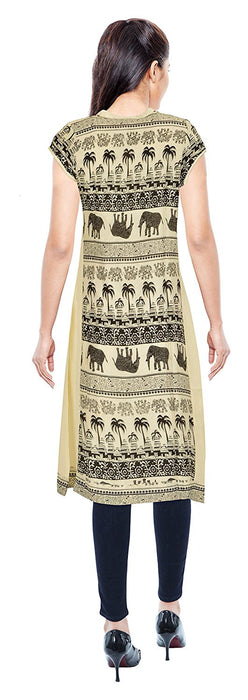 Rayon Elephant Printed Women’s Kurti In Blue