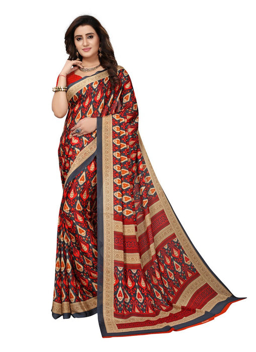 Maroon, Multi Color  Georgette Saree only in Bigswipe