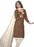 Cotton Salwar Suit Unstitched Dress Material For Women_Brown only in Bigswipe