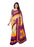 Beige, Purple, Multi Color Georgette Printed Work Saree only in Bigswipe