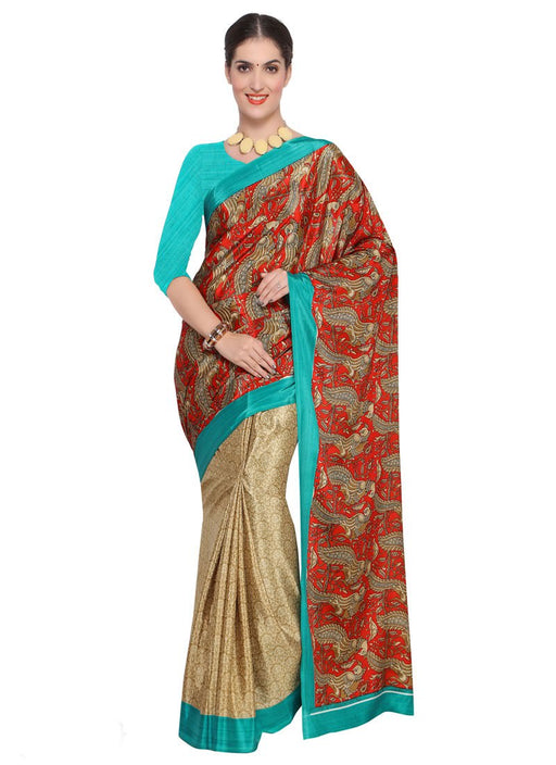 Beige Color Crepe Saree only in Bigswipe