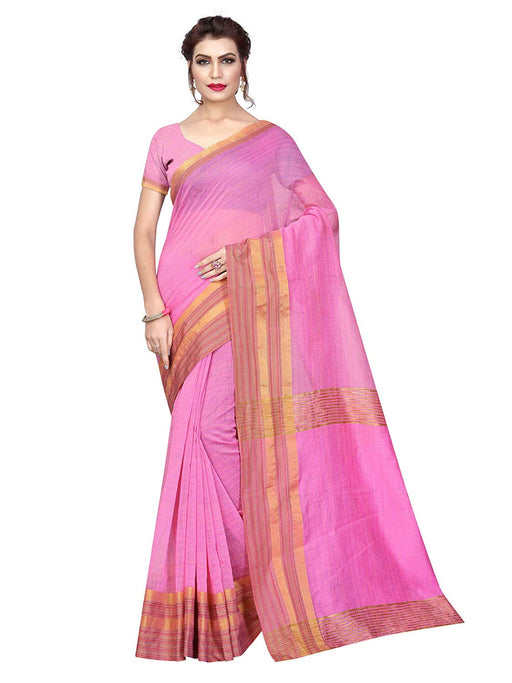 Pink Color Poly Silk Saree only in Bigswipe