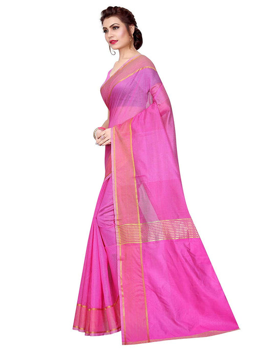 Pink Color Poly Silk Saree only in Bigswipe