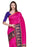 Magenta Color Tussar Silk (Poly Silk) Plain Work Saree only in Bigswipe