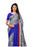 Grey, Blue,Multi Color Georgette Printed Work Saree only in Bigswipe