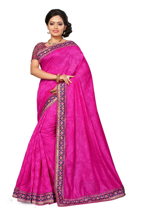 Pink Color Chiffon Saree only in Bigswipe