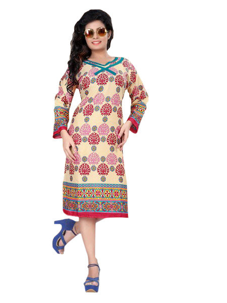 Multicolor Printed Casual Women&rsquo;s Kurti only in Bigswipe