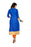 Women's Blue Cotton Unstitched Embroidered Dress Marerial