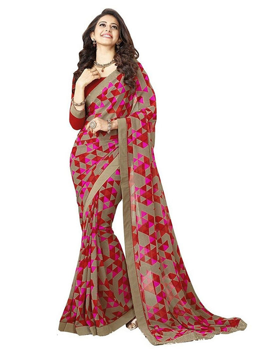 Multi Color Georgette Saree only in Bigswipe