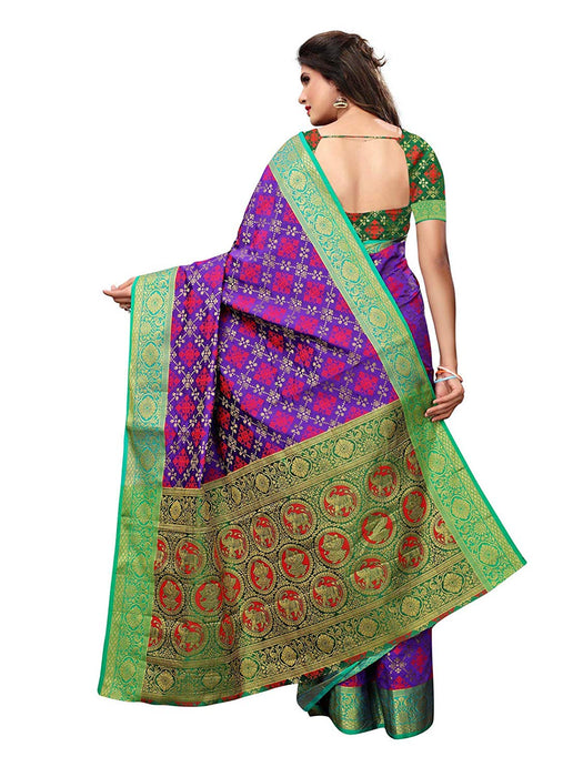 Purple Color Poly Silk Saree