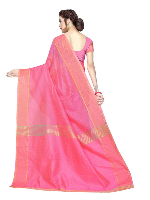 Pink Color Poly Silk Saree only in Bigswipe