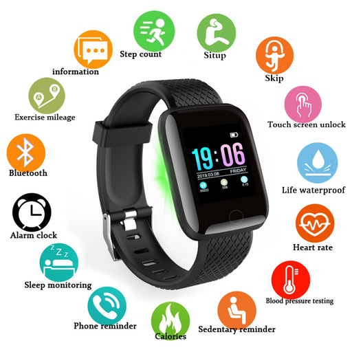 Smart Watch Men Blood Pressure Waterproof Smartwatch Women Heart Rate Monitor Fitness Tracker Watch Sport For Android IOS only in Bigswipe