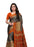 Black, Orange, Multi Color Shimmer Printed Work Saree only in Bigswipe