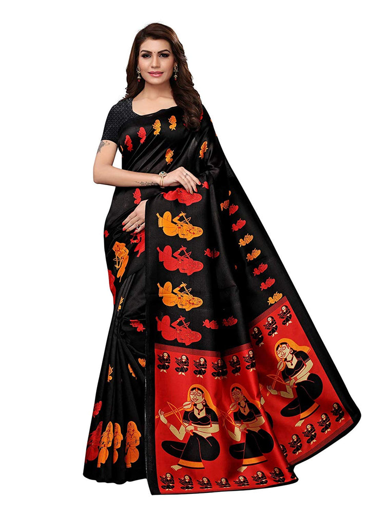 Black, Red, Multi Color Poly Silk Saree only in Bigswipe