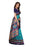 Turquoise, Navy Blue, Multi Color Poly Silk Saree