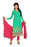 Green Georgette Embroidered straight Dress material only in Bigswipe