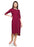 Maroon Color Plain, Buttons Rayon Kurti only in Bigswipe