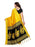 Yellow, Black Color Poly Silk Saree