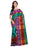 Peacock Green, Multi Color Poly Silk Saree only in Bigswipe