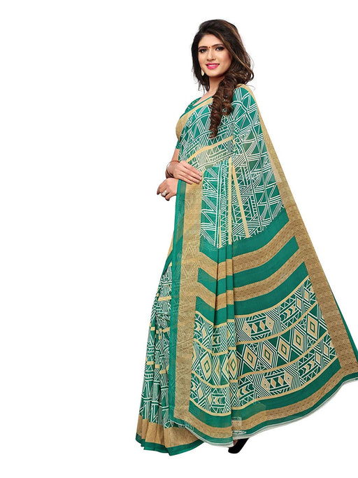 Green, Beige, Multi Color Georgette Saree only in Bigswipe