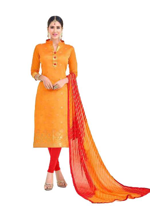 Orange Dress Material only in Bigswipe