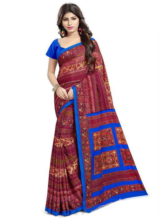 Blue, Brown, Multi Color Pashmina Saree only in Bigswipe