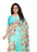 Turquoise, Multi Color Georgette Printed Work Saree