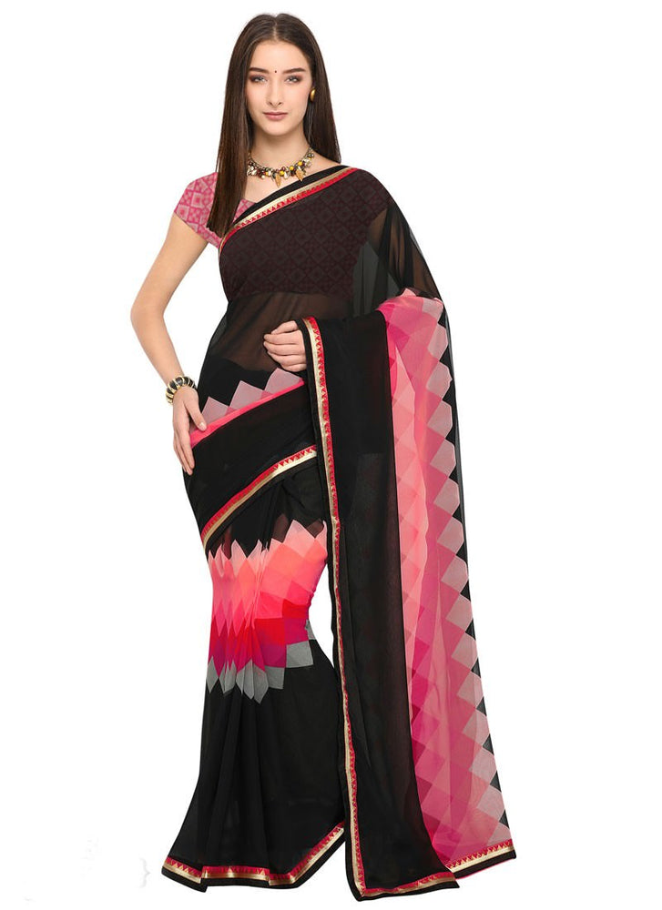 Black, Multi Color Georgette Saree only in Bigswipe