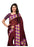 Purple, Multi Color Georgette Printed Work Saree